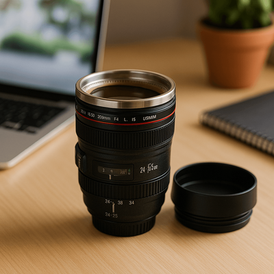 Camera Lens Travel Coffee Mug Stainless Steel Thermos Cup For Photographer Camera Lens Travel Coffee Mug Stainless Steel Thermos Cup For Photographer