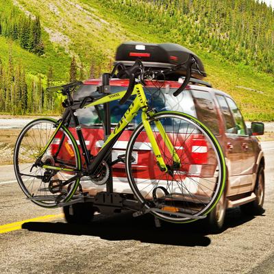 Heavy Duty 2 Bike Hitch Mount Bike Rack For 1 1 4 Inch Or 2 Inch Receiver, Adjustable, Foldable Platform Carrier Heavy Duty 2 Bike Hitch Mount Bike Rack For 1 1 4 Inch Or 2 Inch Receiver, Adjustable, Foldable Platform Carrier