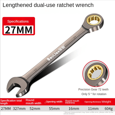 Universal Adjustable Torque Wrench 822mm Torx Ratchet Spanner For Car And Bike Repair 27mm