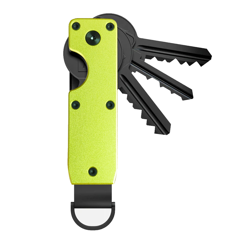 Minimalist Key Organizer Compact Holder, Durable Metal Key Chain Case | Pocket Key Holder For Keychain yellow
