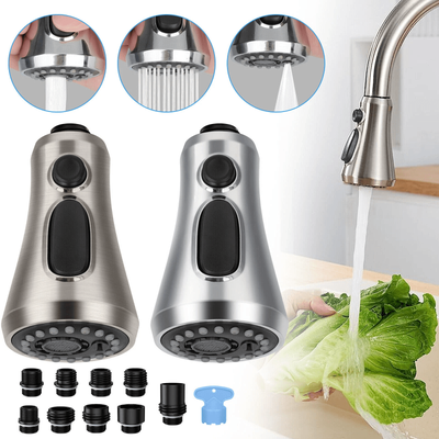 Universal Pull Down Spray Head Kitchen Faucet Part Compatible With Moen, Delta, Kohler, Chrome Replacement Spray Universal Pull Down Spray Head Kitchen Faucet Part Compatible With Moen, Delta, Kohler, Chrome Replacement Spray