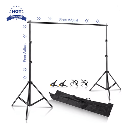 Adjustable Photography Backdrop Stand For Studio And Event Backgrounds With Telescopic Support 2000x2000 telescopic Kit 1