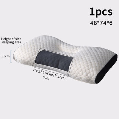 Orthopedic Neck Support Pillow With Soybean Fiber Filling For Deep Sleep blue 18.9 29.1 3.9 In