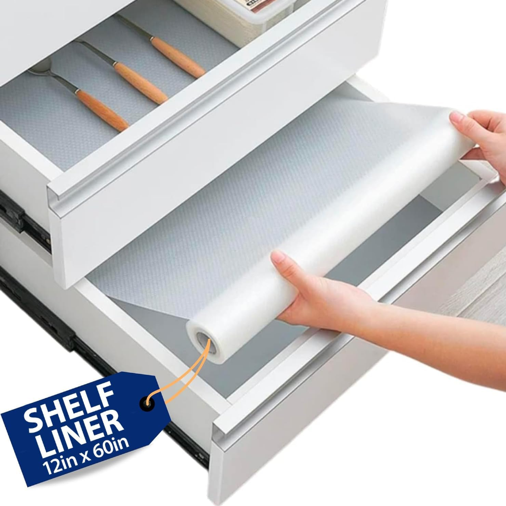 Waterproof Kitchen Shelf Liner Non Slip Cabinet & Drawer Liner, Easy Clean & Durable Mat Waterproof Kitchen Shelf Liner Non Slip Cabinet & Drawer Liner, Easy Clean & Durable Mat