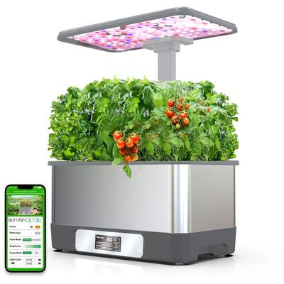 WiFi Indoor Garden Hydroponics Growing System Kit, Herbs Soilless Planting Gardening Box With LED Grow Lights WiFi Indoor Garden Hydroponics Growing System Kit, Herbs Soilless Planting Gardening Box With LED Grow Lights