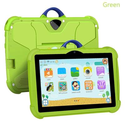 7 Inch Android 13 Kids Tablet PC, Quad Core, 4GB RAM, 64GB ROM Educational Learning Tablet For Children green