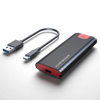SSD Enclosure Adapter USB 3.2 Gen2 10Gbps M2 SSD Case USB C External Enclosure Compatible With M, B, B&M Key Drives nvme And Sata Black