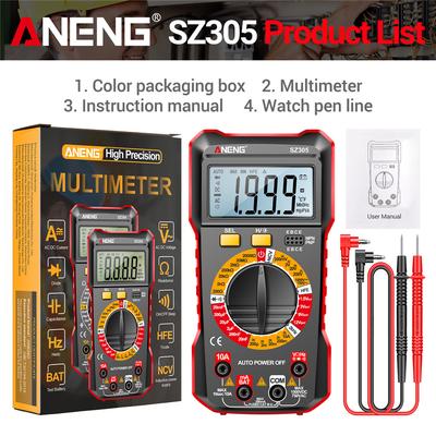 1999 Count Professional Multimeter, AC DC Voltage Tester, Ammeter, Capacitor & Electrician Detector Tool red