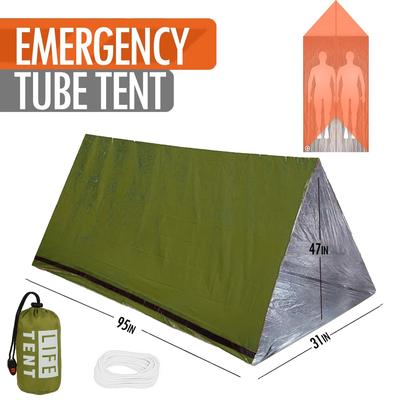 2 Person Emergency Tent Casa De Waterproof Camping Travel Shelter Pergola Family Campaign House Tourist Tents Outdoor green Suit