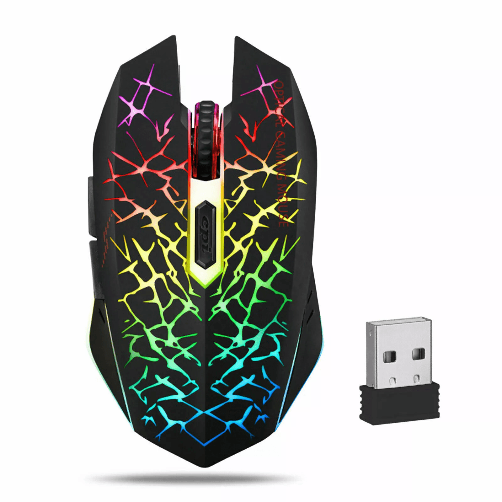 Wireless USB Optical Gaming Mouse, 7 Color LED Backlit, Rechargeable, Ergonomic Design For PC & Laptop Wireless USB Optical Gaming Mouse, 7 Color LED Backlit, Rechargeable, Ergonomic Design For PC & Laptop