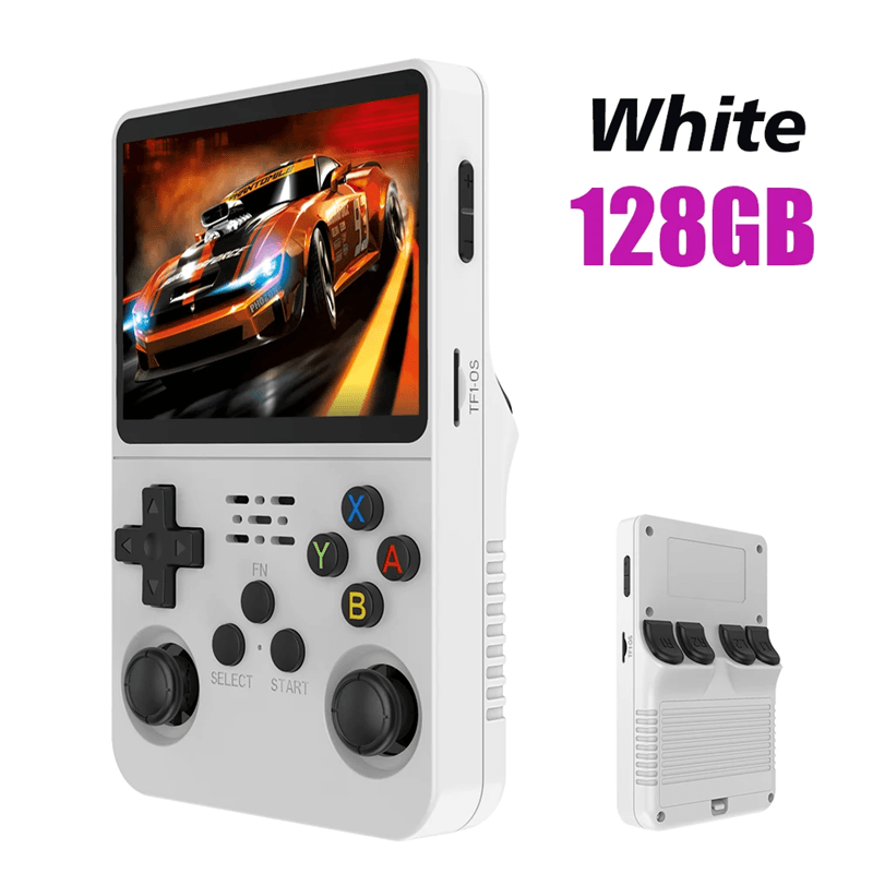 R36S Retro Handheld Game Console 128GB With IPS Screen And Linux System white 128gb