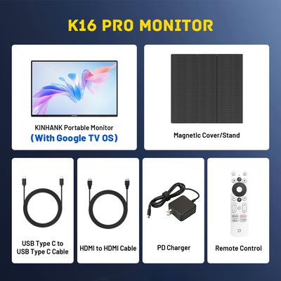 Smart Portable Gaming Monitor, Touchscreen Display For PC Laptop Console With Apps k16 Pro Monitor