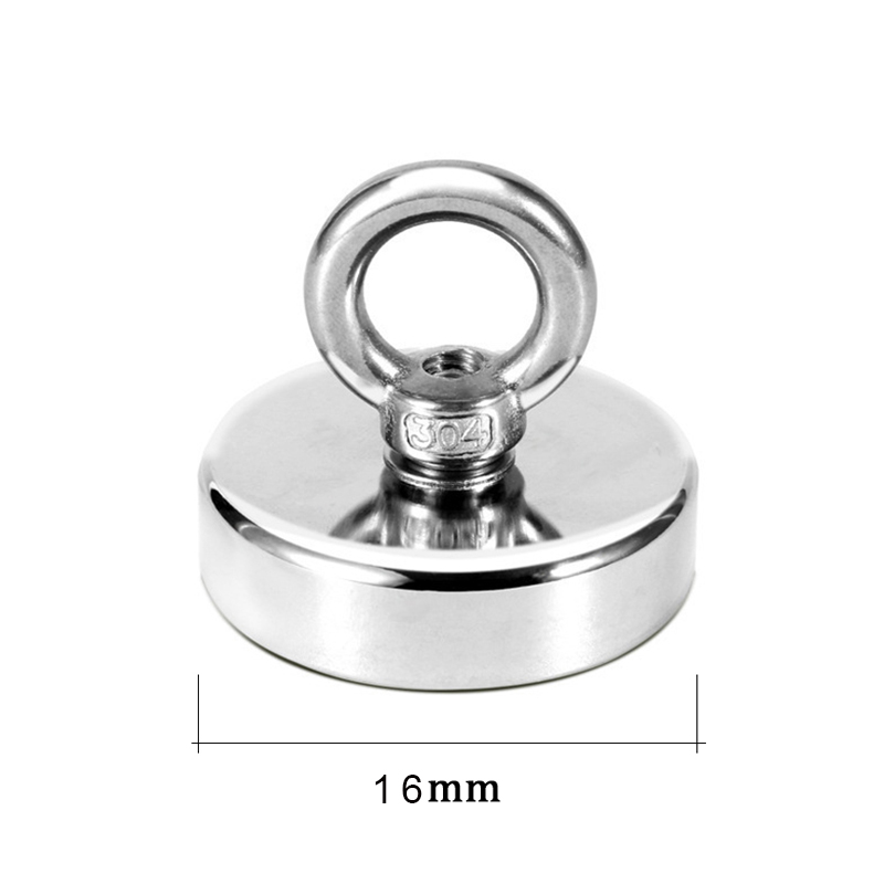 Super Strong Neodymium Fishing Magnets Heavy Duty Rare Earth Magnet With Eyebolt For Salvage & Magnetic Fishing pull Max 5kg