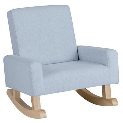 Modern Blue Kids Rocking Chair With Solid Wood Legs, Toddler Armchair For Reading, TV & Nursery Use Modern Blue Kids Rocking Chair With Solid Wood Legs, Toddler Armchair For Reading, TV & Nursery Use