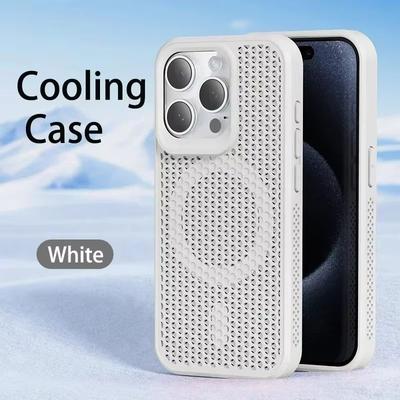 CoolShiel Magnetic Heat Dissipating Case For IPhone 1116 Series white for Iphone 15