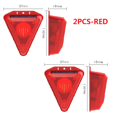Solar Alarm Lamp Siren, Wireless Motion Sensor Outdoor Waterproof 129dB Alarm Light, Drive Away Wolf & Wild Boar 2pcs red