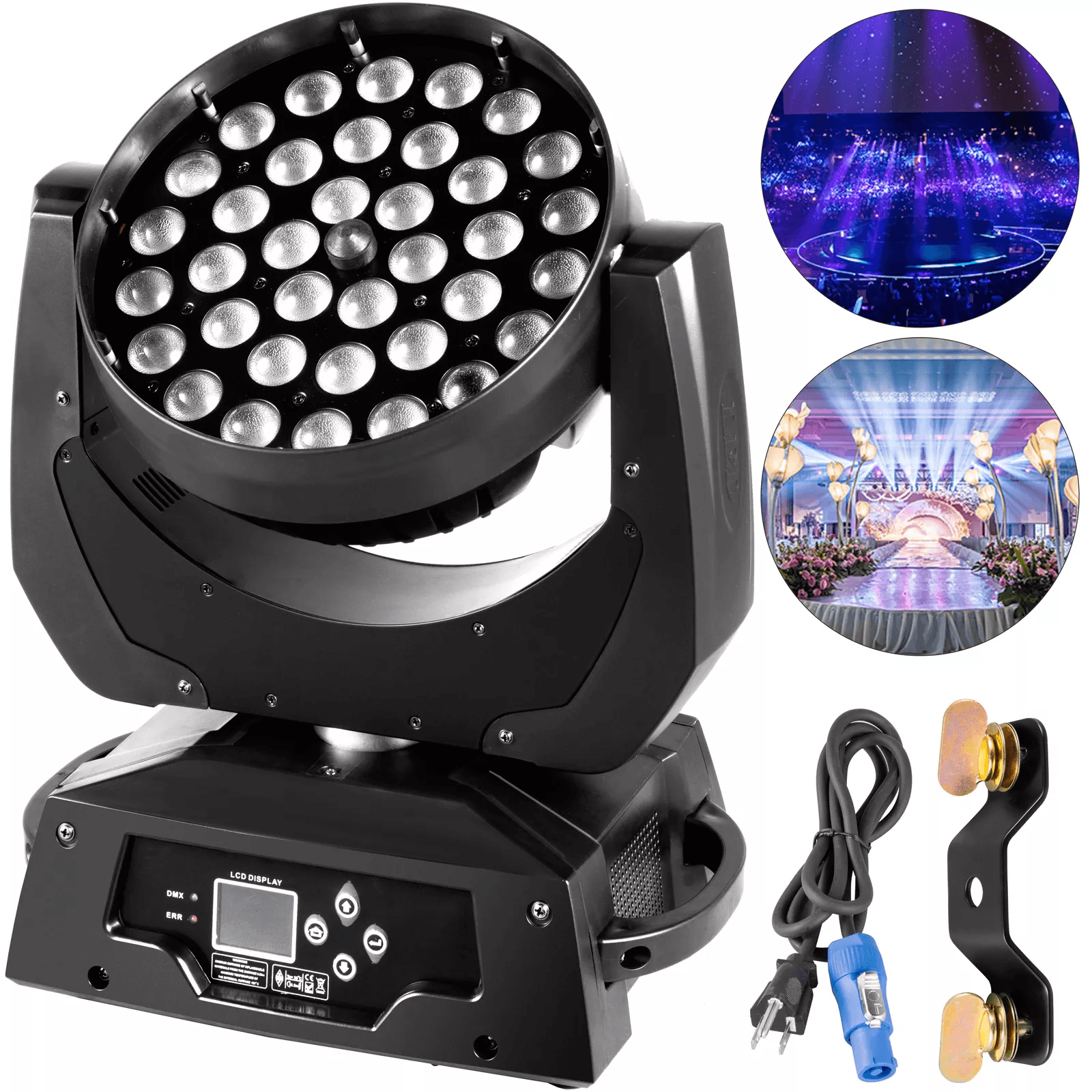 36x10W RGBW LED Zoom Moving Head Light DMX DJ Stage Projector For Disco, Party, Wedding, Club Events 36x10W RGBW LED Zoom Moving Head Light DMX DJ Stage Projector For Disco, Party, Wedding, Club Events