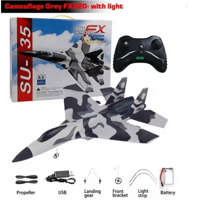 SkyMaster SU35 RC Plane Remote Control Airplane Foam Glider With LED Lights camouflage