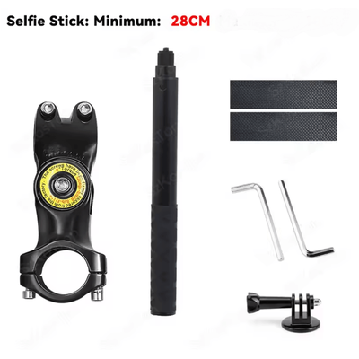 Adjustable Handlebar Selfie Monopod Mount For Insta360 And GoPro kit B