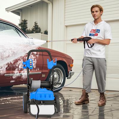 2300 PSI 1.8 GPM Electric Pressure Washer With Wheels And 5 Quick Connect Nozzles, Portable Heavy Duty Cleaner 2300 PSI 1.8 GPM Electric Pressure Washer With Wheels And 5 Quick Connect Nozzles, Portable Heavy Duty Cleaner