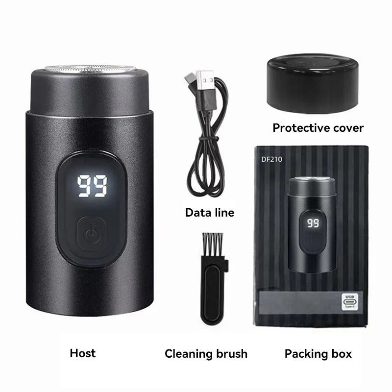 Men's Electric Shaver, Compact Waterproof Razor With USB C Fast Charging & LED Display shaver Metal