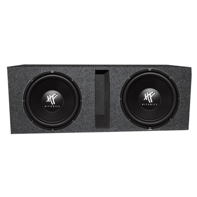 HIFONICS Car Audio Subwoofer Speaker 2 Pack With QPower Dual 12" Ported Subwoofer Enclosure For Deep Bass Sound System HIFONICS Car Audio Subwoofer Speaker 2 Pack With QPower Dual 12" Ported Subwoofer Enclosure For Deep Bass Sound System