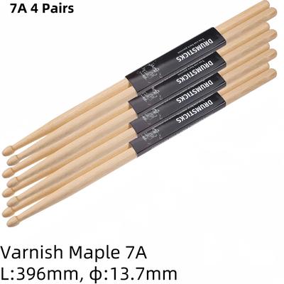 Miwayer 1 Pair 7A Premium Maple Drumsticks For Jazz, Practice Durable Lightweight Drum Sticks For All Ages Skill Level 7a 4 Pair
