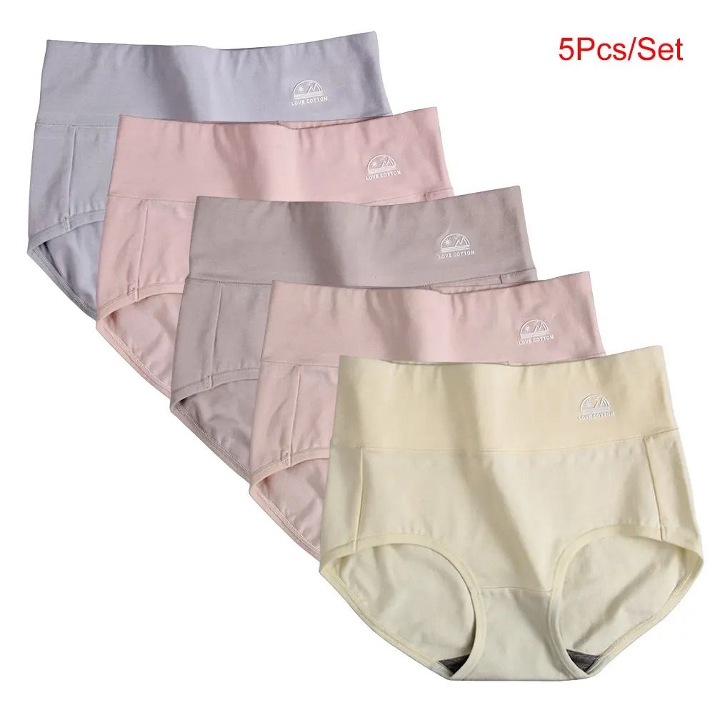 5 Pack High Waist Cotton Panties For Women With Soft Crotch And Comfortable Stretch Fit 3xl set 2