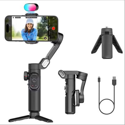 3 Axis Smartphone Gimbal Stabilizer With AI Tracking For IPhone And Android with Rgb Lights