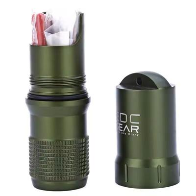 Waterproof Capsule Storage Container EDC Survival Box green