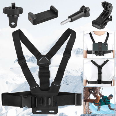 Adjustable Chest Strap Mount & Phone Holder For GoPro Hero & IPhone Adjustable Chest Strap Mount & Phone Holder For GoPro Hero & IPhone