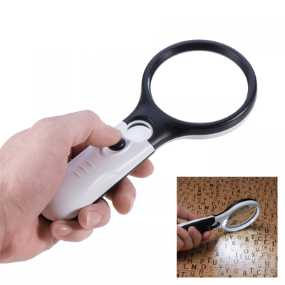 LED Light Handheld Magnifier, High Power Reading Magnifying Glass Lens With Jewelry Loupe For Coins, Stamps, Crafts LED Light Handheld Magnifier, High Power Reading Magnifying Glass Lens With Jewelry Loupe For Coins, Stamps, Crafts