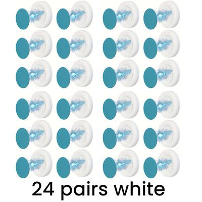 Strong Magnetic Hooks Wall Mount Invisible Holder For Remote, Keys & Fridge Sticker Storage Home Organizer Hooks 24 Pairs White