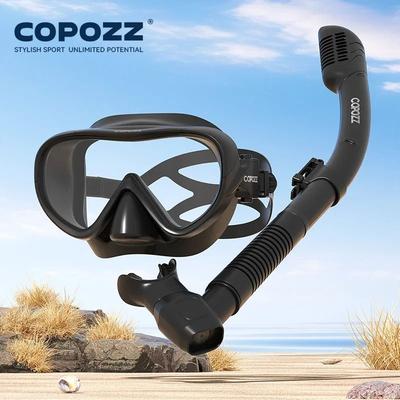 Full Vision Snorkel Mask Set With Underwater Diving Equipment black Set