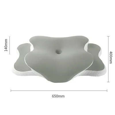 Ice Silk Pillowcase Ergonomic Cervical Pillow, Memory Foam Pillow Neck Pain Relief Comes Adjustable, Home For Back Side green