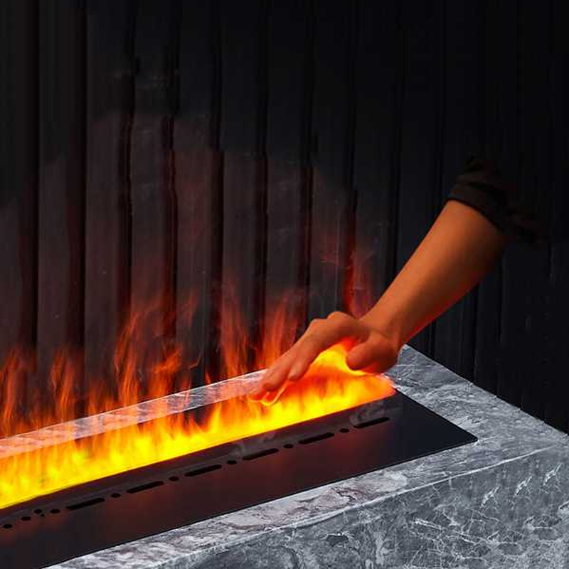 3D Electric Fireplace With Water Steam Humidifier, Smart Home LED Flame & Crackling Sound For Wall TV Decor 1000mm 39.37in