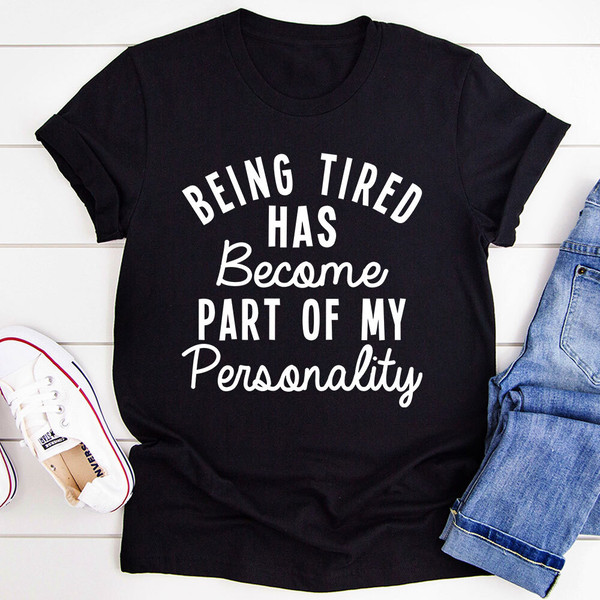 Being Tired T Shirt Mauve L