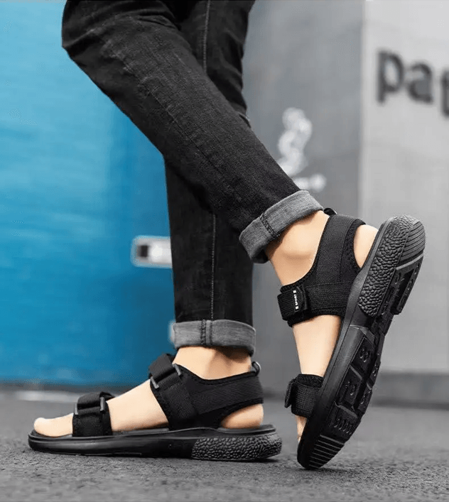 A Pair Of Non Slip Mens Sandals For Summer New Wear Resistant Breathable Simple White Soled Mens Business Beach Shoes us 8