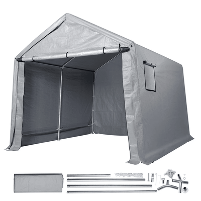 Heavy Duty Portable Storage Shelter Garage Shed Tent, Outdoor Zipper Carport For Vehicles, Tools & Equipment Heavy Duty Portable Storage Shelter Garage Shed Tent, Outdoor Zipper Carport For Vehicles, Tools & Equipment