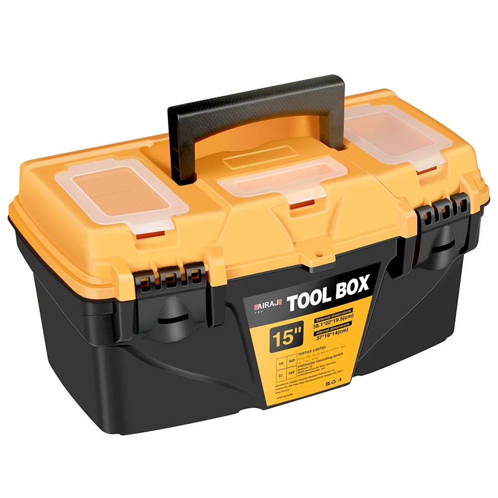 AIRAJ Hardware Toolbox Set, Durable Plastic Thick Combination Suitcase For Electricians, Carpenters & Electric Drill AIRAJ Hardware Toolbox Set, Durable Plastic Thick Combination Suitcase For Electricians, Carpenters & Electric Drill