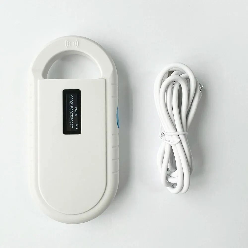 Pet Microchip Scanner Handheld USB Reader For Dog Cat And Horse With 134.2Khz FDX B ISO Compatibility white