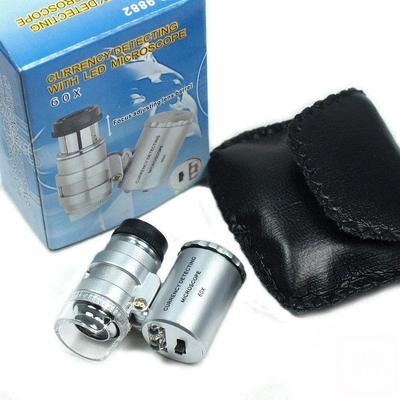 60X Magnifying Loupe With LED Light Jewelers Pocket Magnifier For Jewelry, Coins Stamps UV Light For Currency Detection 60X Magnifying Loupe With LED Light Jewelers Pocket Magnifier For Jewelry, Coins Stamps UV Light For Currency Detection