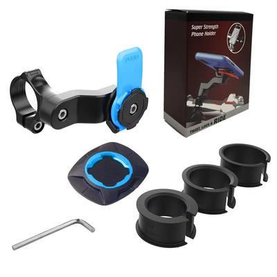 Shockproof Motorcycle & Bike Phone Holder 360 Rotating Handlebar Mount With Quad Lock & GPS Support set C