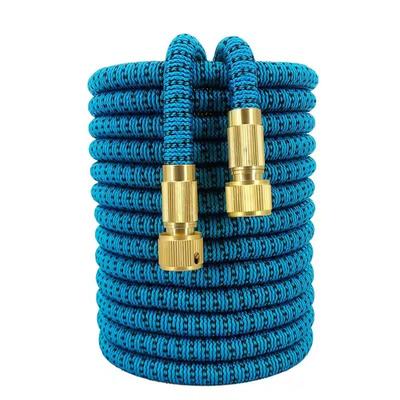 Flexible Garden Water Hose With Double Latex Core And High Pressure Design 50 Ft lake Blue
