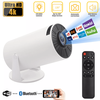 4K Mini Projector Lumen LED UHD WiFi Bluetooth Portable Home Theater Projector For Indoor & Outdoor Cinema Experience 4K Mini Projector Lumen LED UHD WiFi Bluetooth Portable Home Theater Projector For Indoor & Outdoor Cinema Experience
