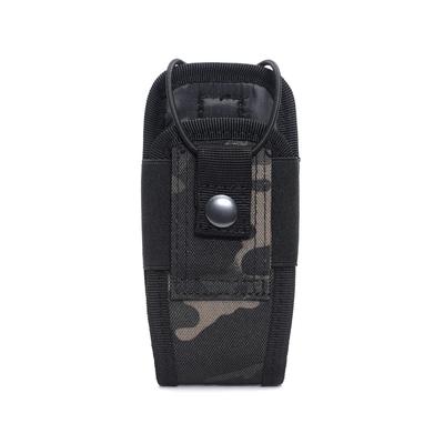 Multifunctional Camouflage Accessory Bag, MOLLE System Walkie Talkie Bag For Outdoor Sports & Tactical Gear military Black