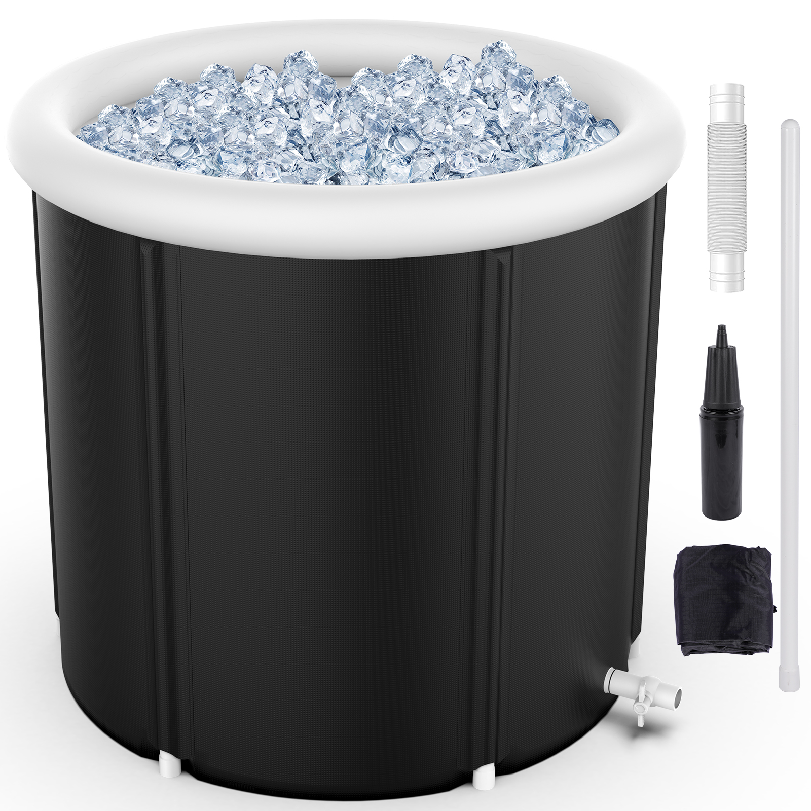 Large Ice Bath Tub For Athletes, Portable Ice Bathtub With Multi Layered Inflatable Cold Plunge Tub & Cover Large Ice Bath Tub For Athletes, Portable Ice Bathtub With Multi Layered Inflatable Cold Plunge Tub & Cover
