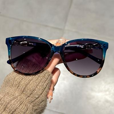 Retro Butterfly Cat Eye Sunglasses For Women Fashion Mountaineering Sunglasses blue