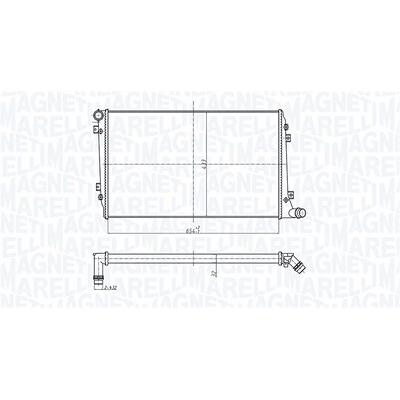 Magneti Marelli Kühler, Motorkühlung [Hersteller-Nr. 350213167300] für Audi, Seat, Skoda, VW Image
