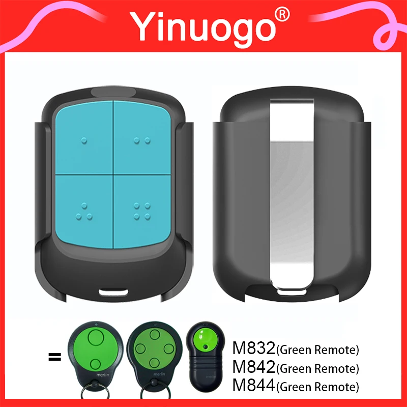 YNG811 Mit Clip Für Merlin M842 M844 M832 Grün Garagentor Fernbedienung MERLIN Prolift M430R M230T Garage Türöffner Motor Image
